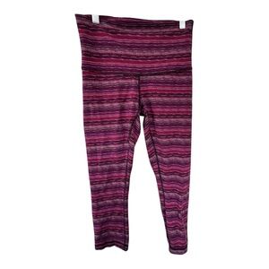 Lululemon purple & pink striped yoga pants